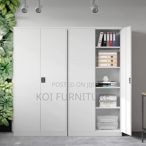 Office Cabinet; Metal Cabinet With 4 Adjustable Shelves - thumbnail 4