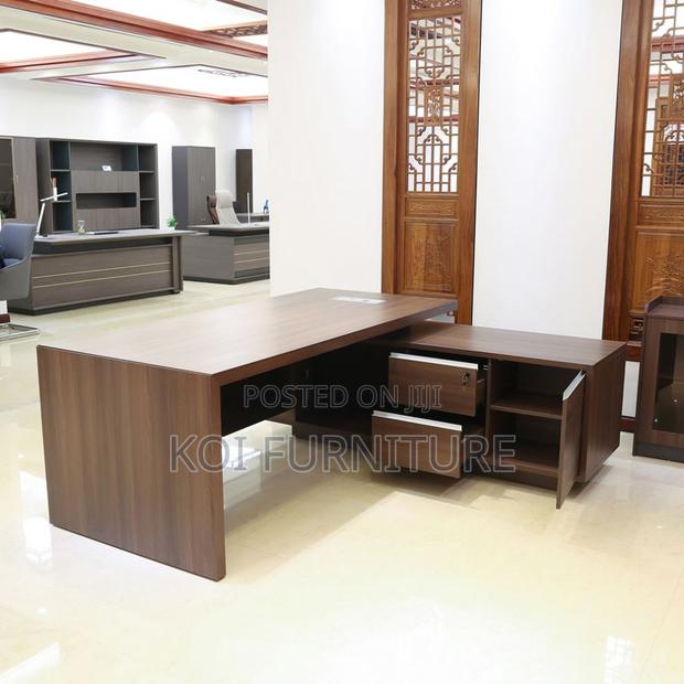 Office Desk; 1600mm Executive Office Desk With L Shaped Return - thumbnail 3