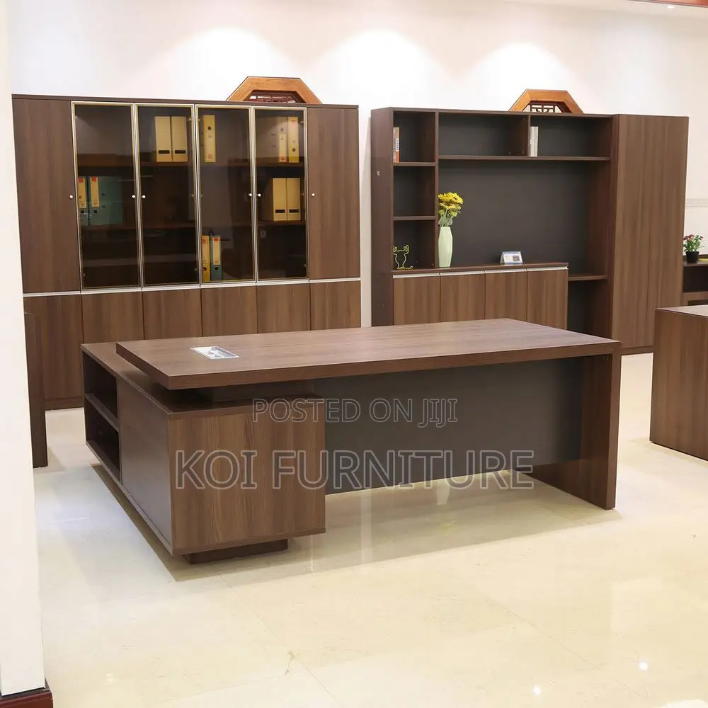 Office Desk; 1600mm Executive Office Desk With L Shaped Return