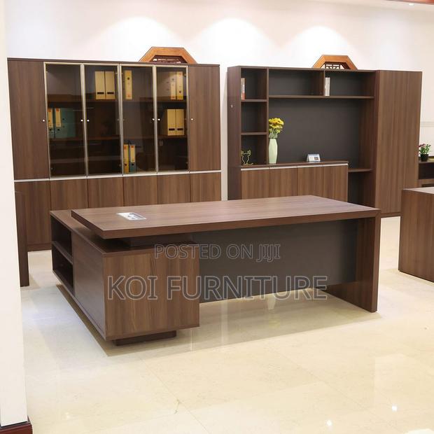 Office Desk; 1600mm Executive Office Desk With L Shaped Return - thumbnail 5