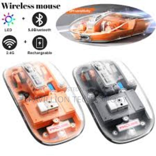 Wireless Transparent Rechageable Mouse With Bluetooth - thumbnail 2