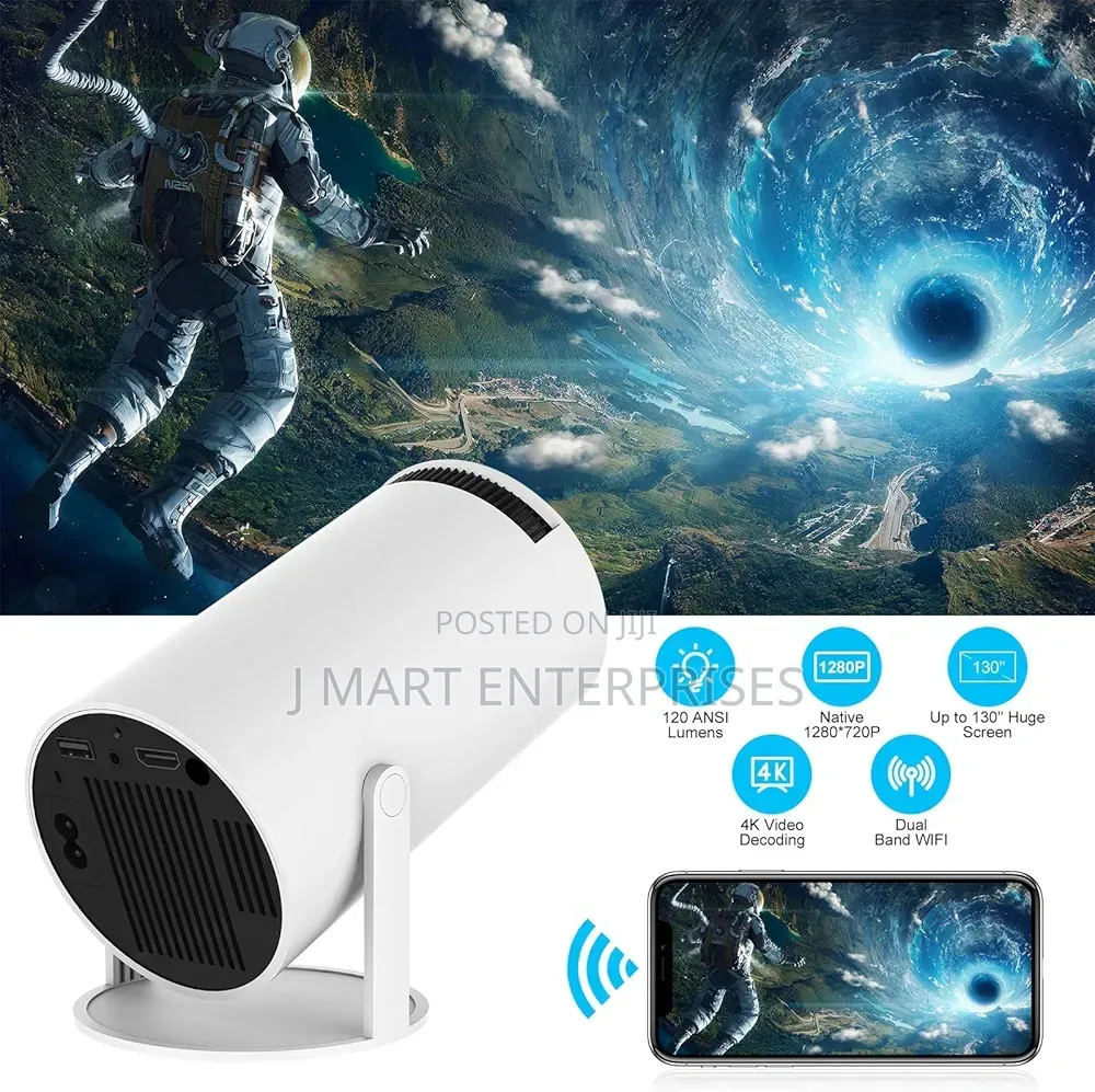 Smart Portable Projector for Indoor and Outdoor Home Theater