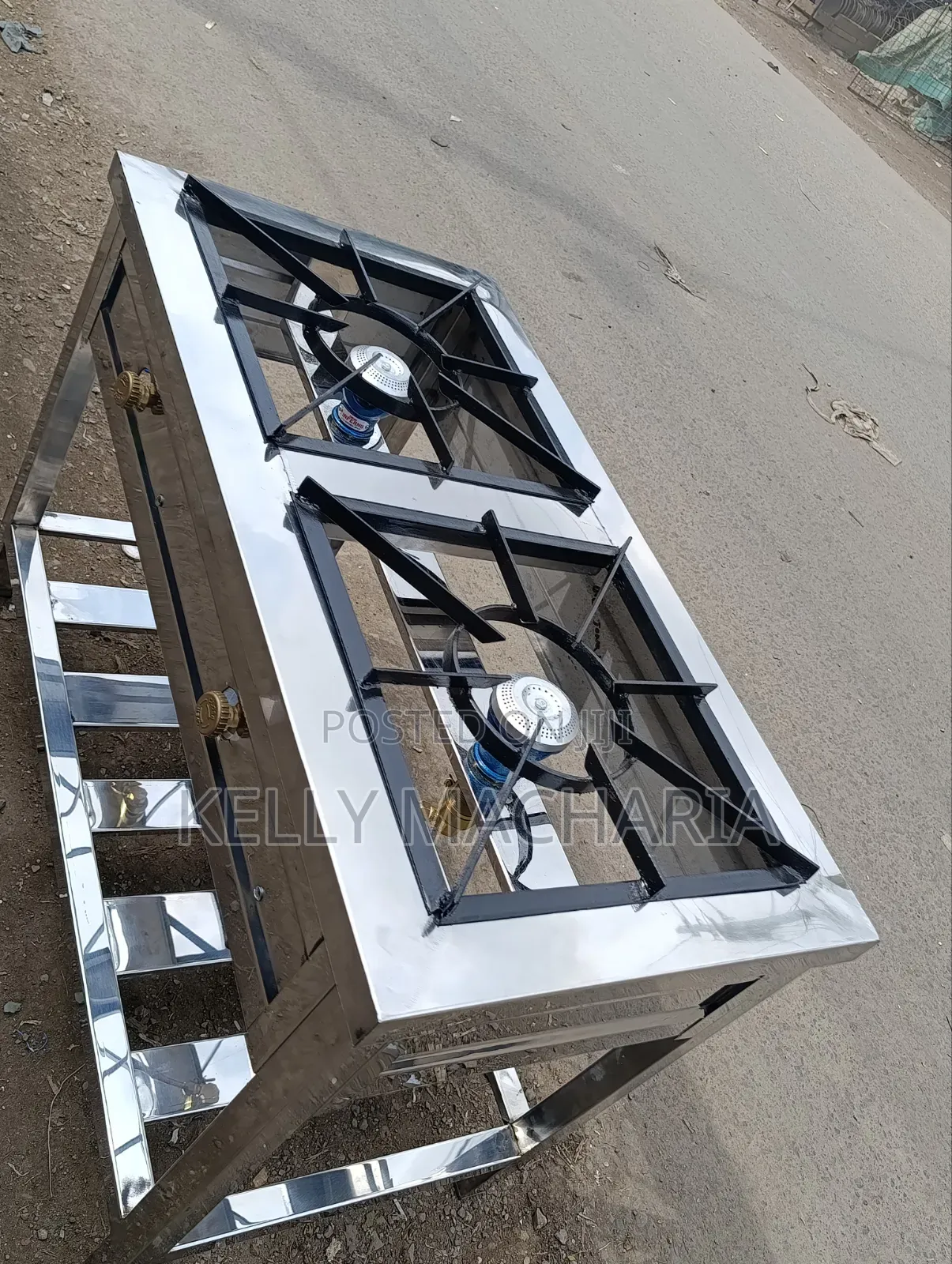 Stainless Two Burner Gas Jikos /67