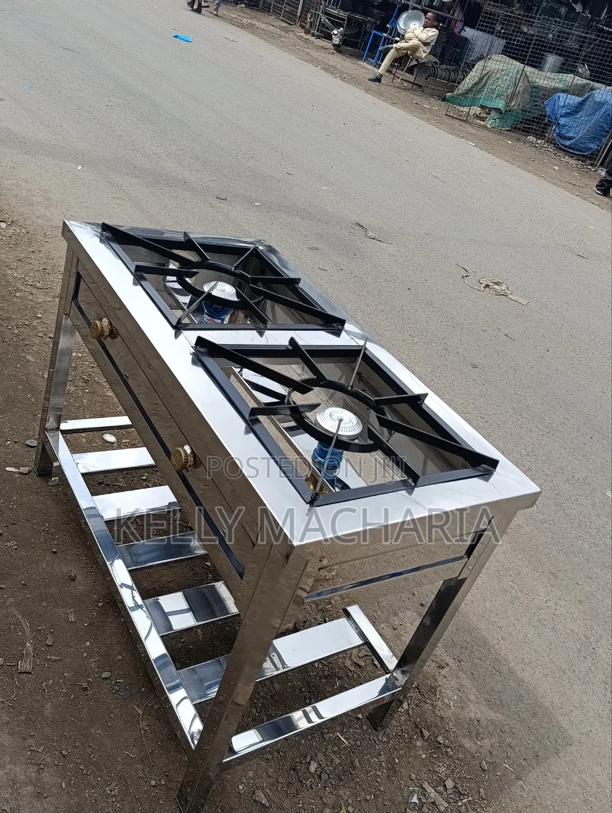 Stainless Two Burner Gas Jikos /67