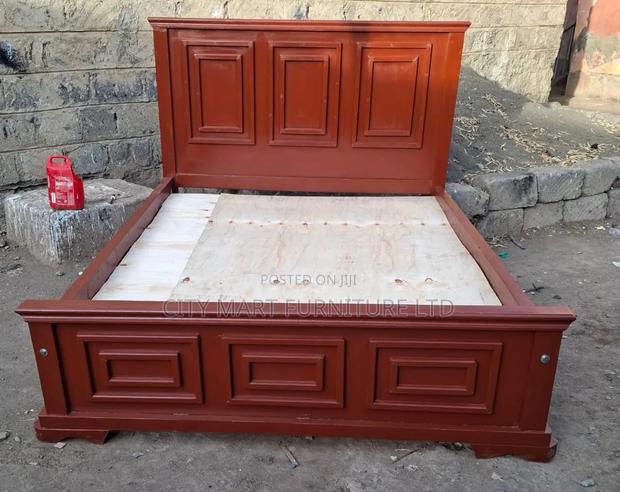 5 By 6 Black Panel Bed ( Free Delivery) - thumbnail 2