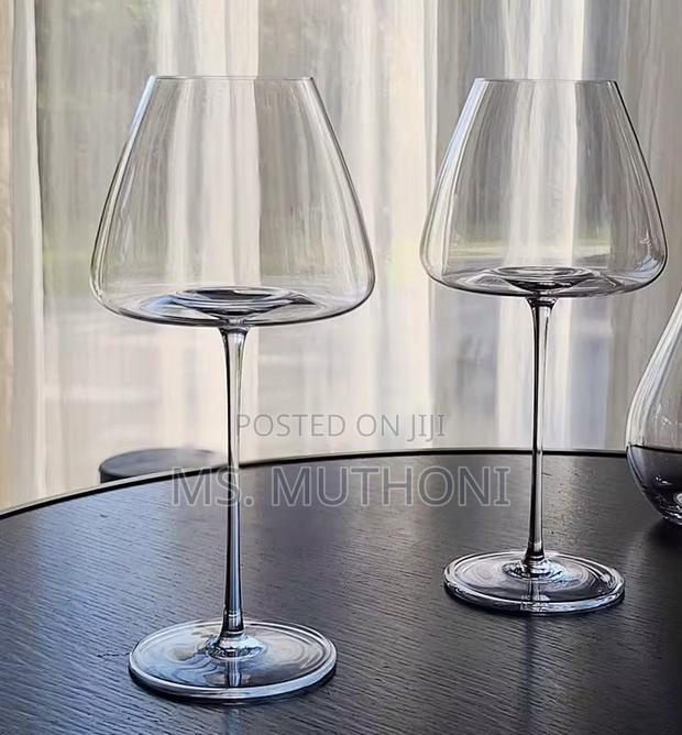 675 Ml 6 PCS Set Long Stem Crystal Wine Glasses. - thumbnail 3