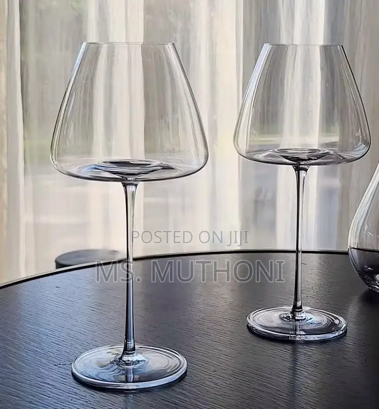 675 Ml 6 PCS Set Long Stem Crystal Wine Glasses.