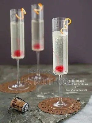 175 Ml Viski Laurel Inspired Crystal Champagne Flutes