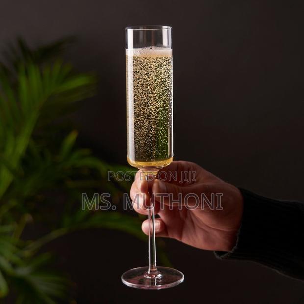 175 Ml Viski Laurel Inspired Crystal Champagne Flutes