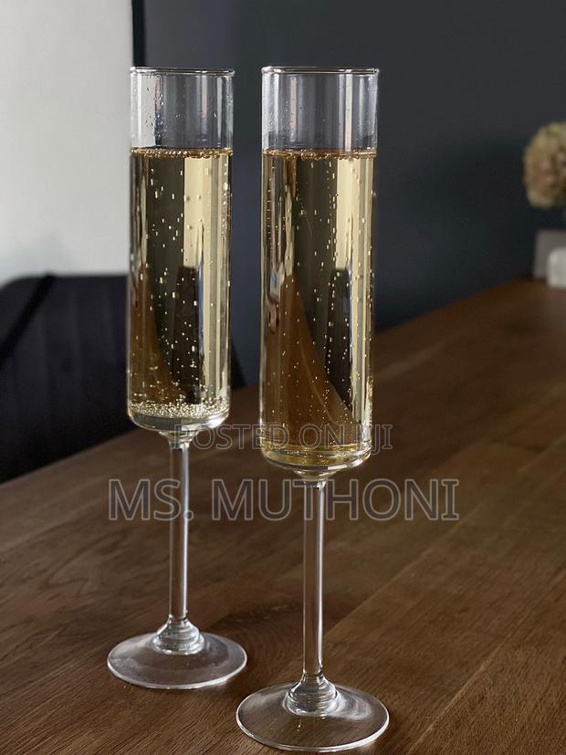 175 Ml Viski Laurel Inspired Crystal Champagne Flutes - thumbnail 4