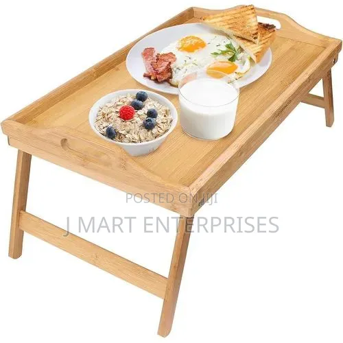 Bamboo Foldable Breakfast Table, Laptop Desk, Bed Table, Serving Tray