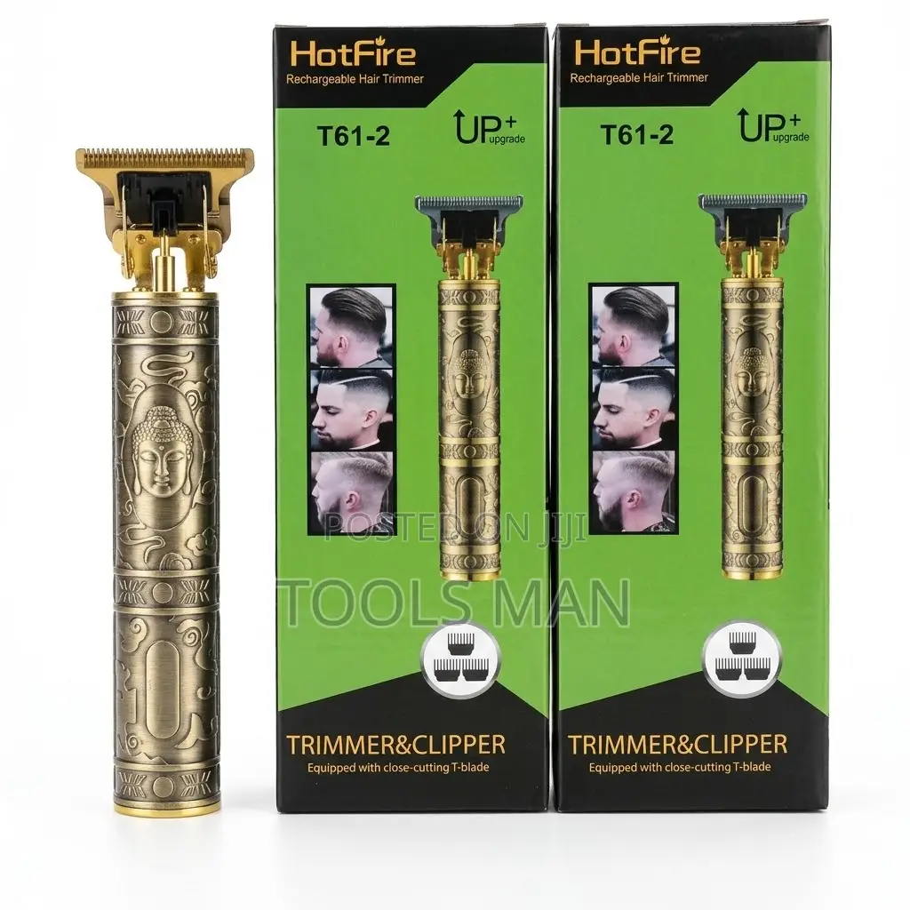 Hot Fire T61-2 Pro Hair Trimmer: Rechargeable Cordless T-Blade Clipper
