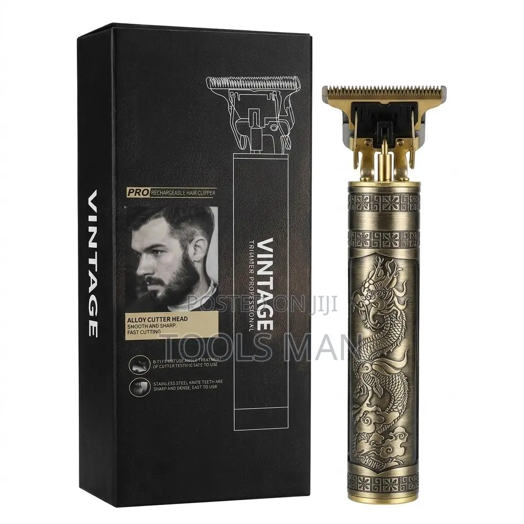 Vintage T9 Professional Hair Trimmer - Cordless Rechargeable Shaver