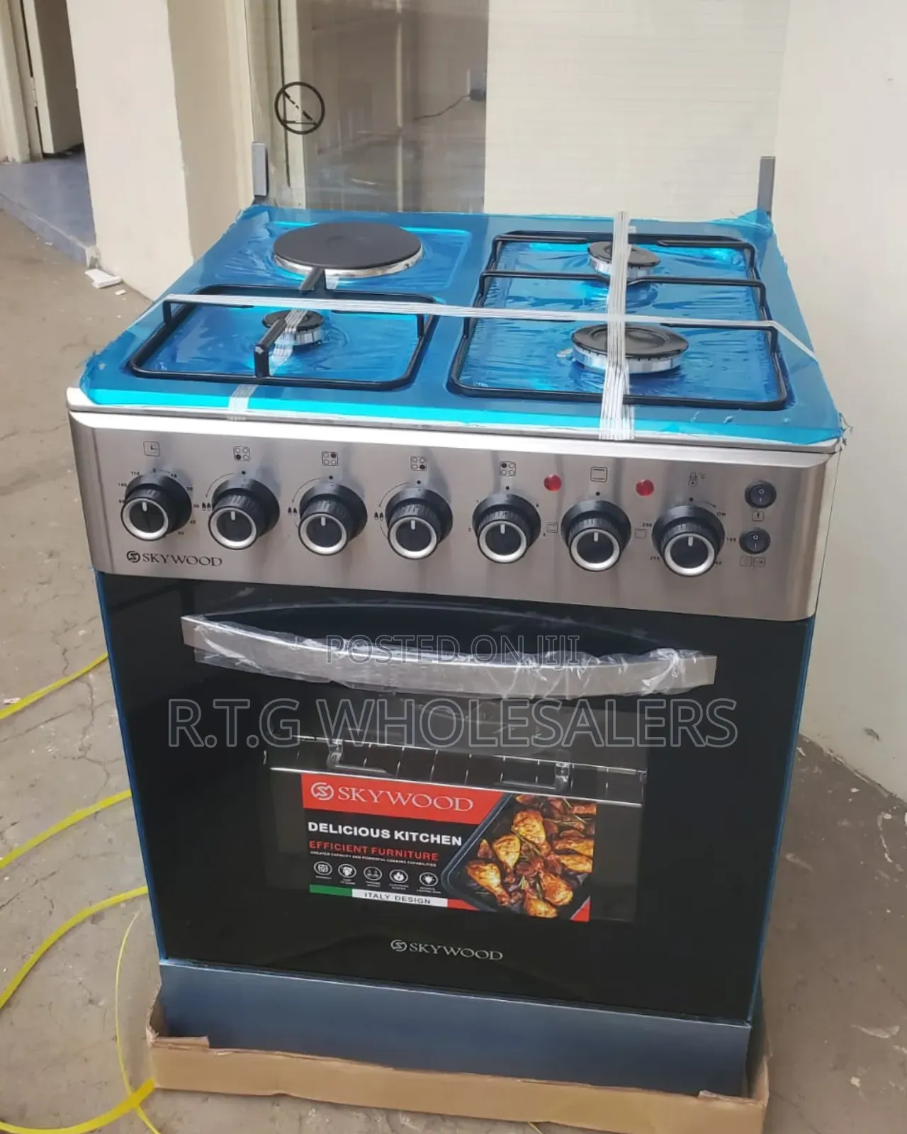 Skywood 3 Gas + 1 Electric Cooker With Timer Light