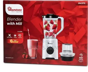 Ramtons Rm/579 Blender + Mill 1.5l 500w 2-Speed Pulse – Brand New