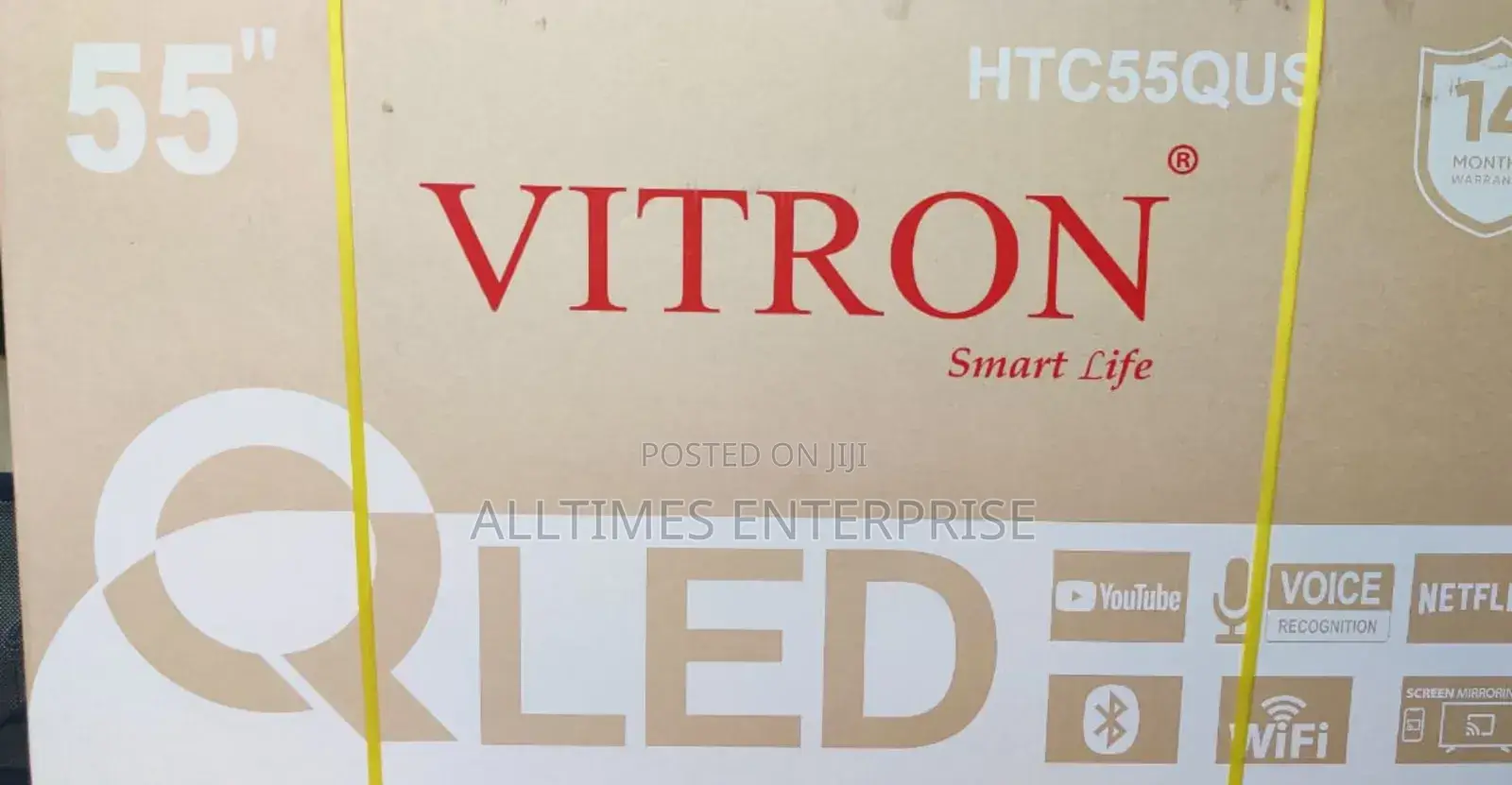 Vitron 55" Qled Smart Android Frameless With Bluetooth