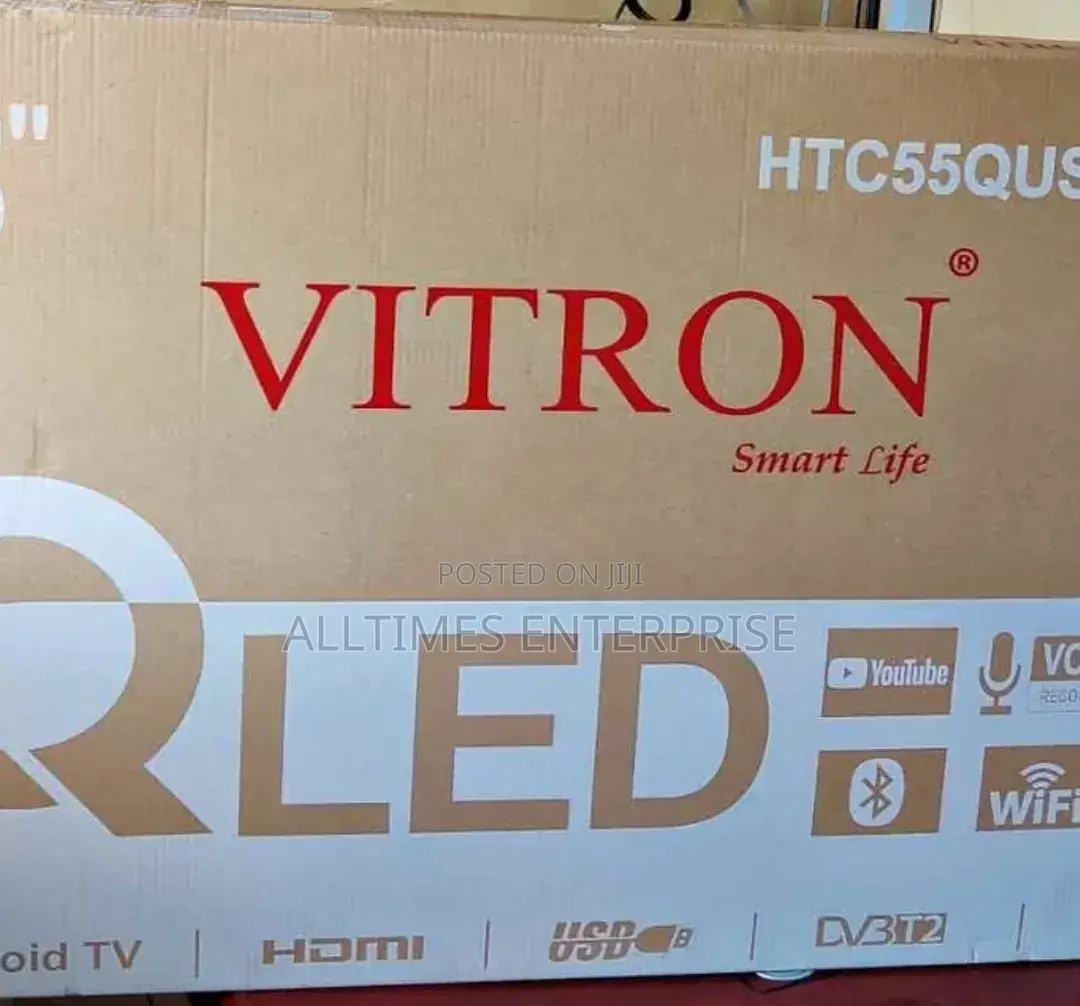Vitron 55" Qled Smart Android Frameless With Bluetooth