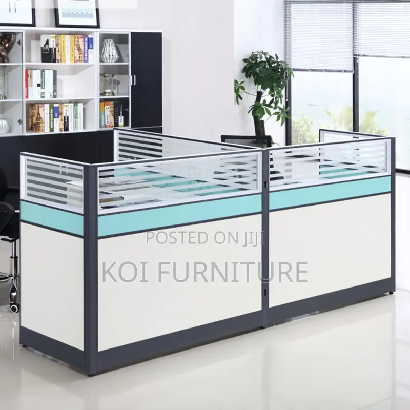 Office Workstation; One User Blue Office Cyber Cafe Workstation