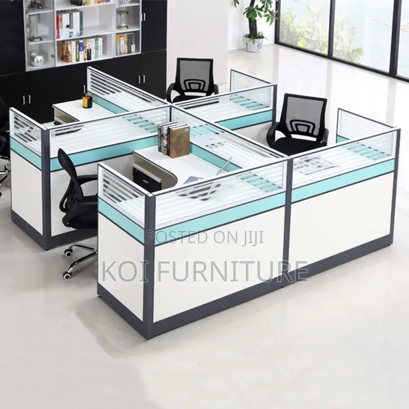 Office Workstation; One User Blue Office Cyber Cafe Workstation