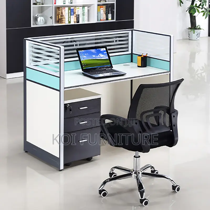Office Workstation; One User Blue Office Cyber Cafe Workstation