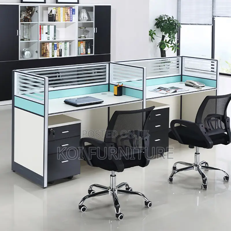 Office Workstation; One User Blue Office Cyber Cafe Workstation
