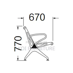 Office Benches; Three Seaters Metallic Heavy Reception Office Bench
