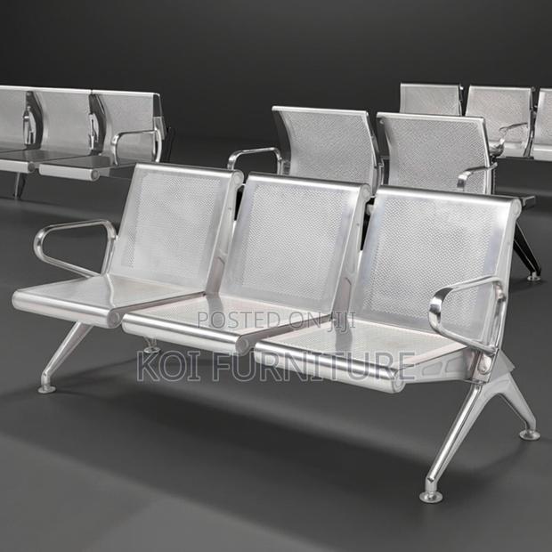 Office Benches; Three Seaters Metallic Heavy Reception Office Bench - thumbnail 6