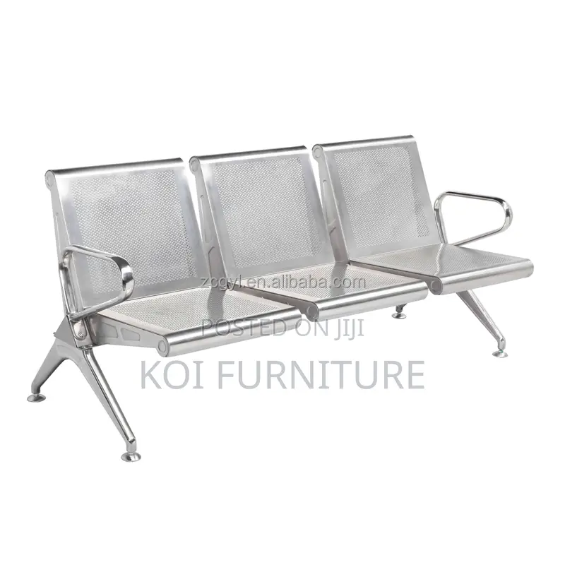 Office Benches; Three Seaters Metallic Heavy Reception Office Bench