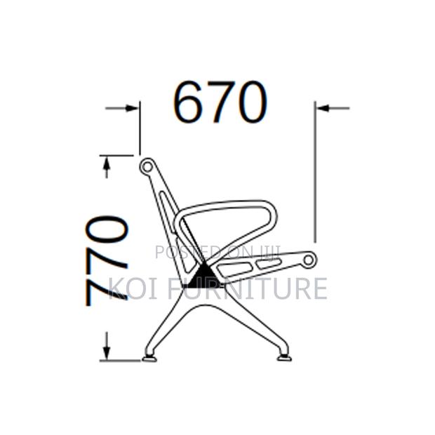 Office Benches; Three Seaters Metallic Heavy Reception Office Bench - thumbnail 8
