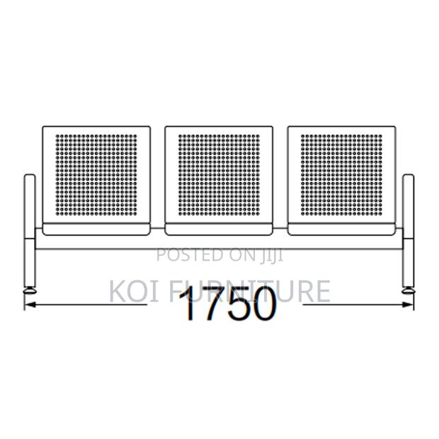 Office Benches; Three Seaters Metallic Heavy Reception Office Bench - thumbnail 9