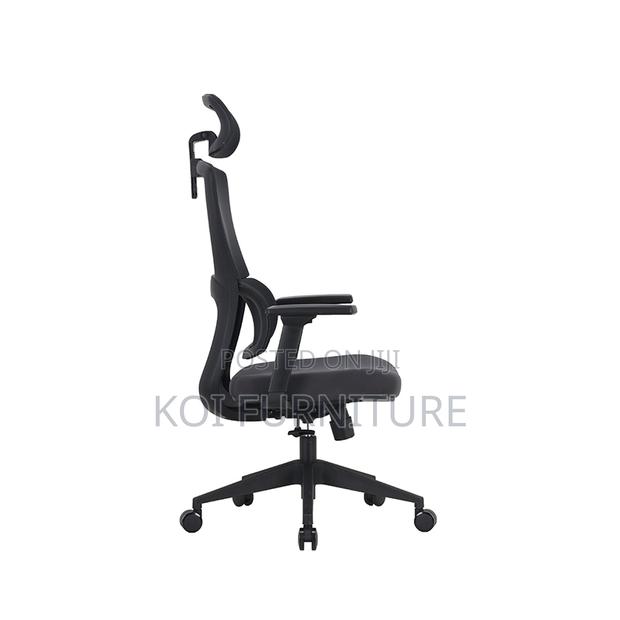 Office Chairs; Swivel Adjustable Headrest High-Back Mesh Chair - thumbnail 2