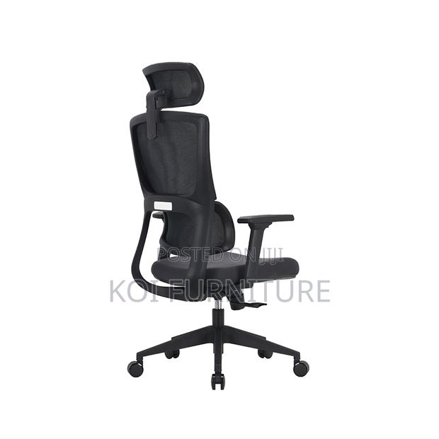 Office Chairs; Swivel Adjustable Headrest High-Back Mesh Chair - thumbnail 7