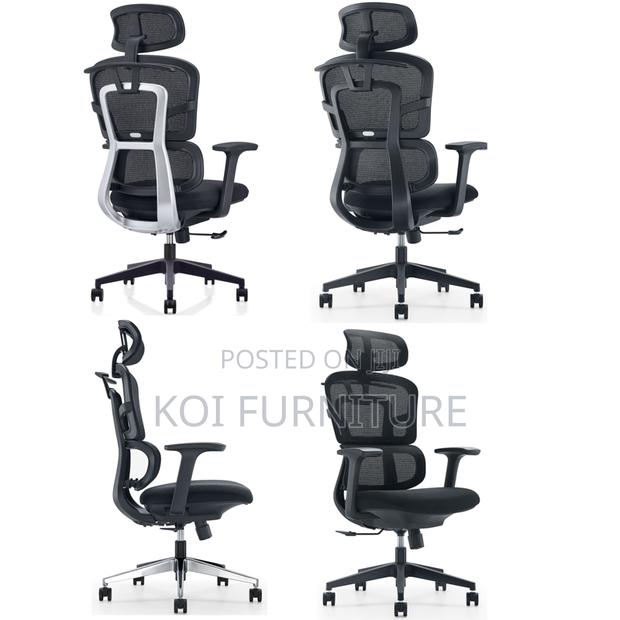 Office Chair; High Back Mesh Ergonomic Lumbar Support Office Seats - thumbnail 3
