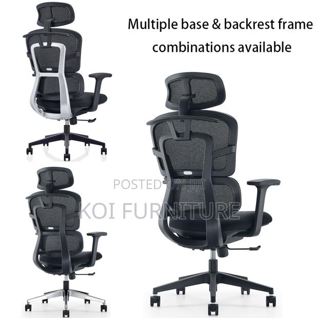 Office Chair; High Back Mesh Ergonomic Lumbar Support Office Seats - thumbnail 5
