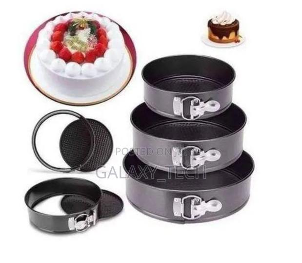 3pcs Baking Tins Set With Removable Bottom