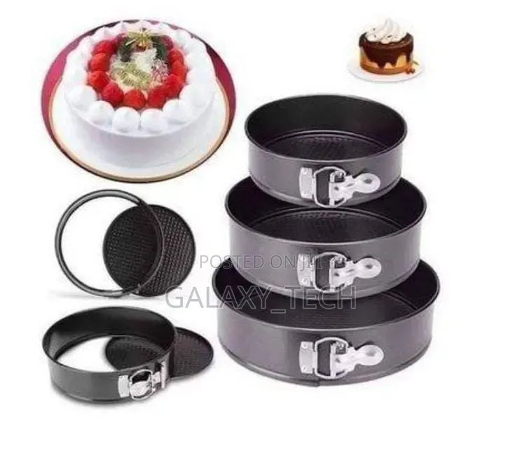 3pcs Baking Tins Set With Removable Bottom