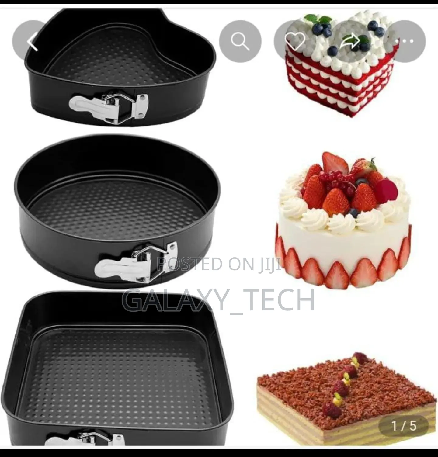 3pcs Baking Tins Set With Removable Bottom