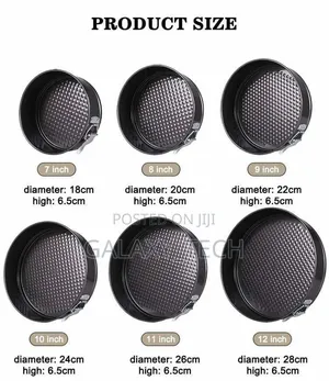 6pcs Nonstick Baking Tins Set With Removable Bottom