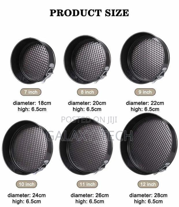 6pcs Nonstick Baking Tins Set With Removable Bottom - thumbnail 3