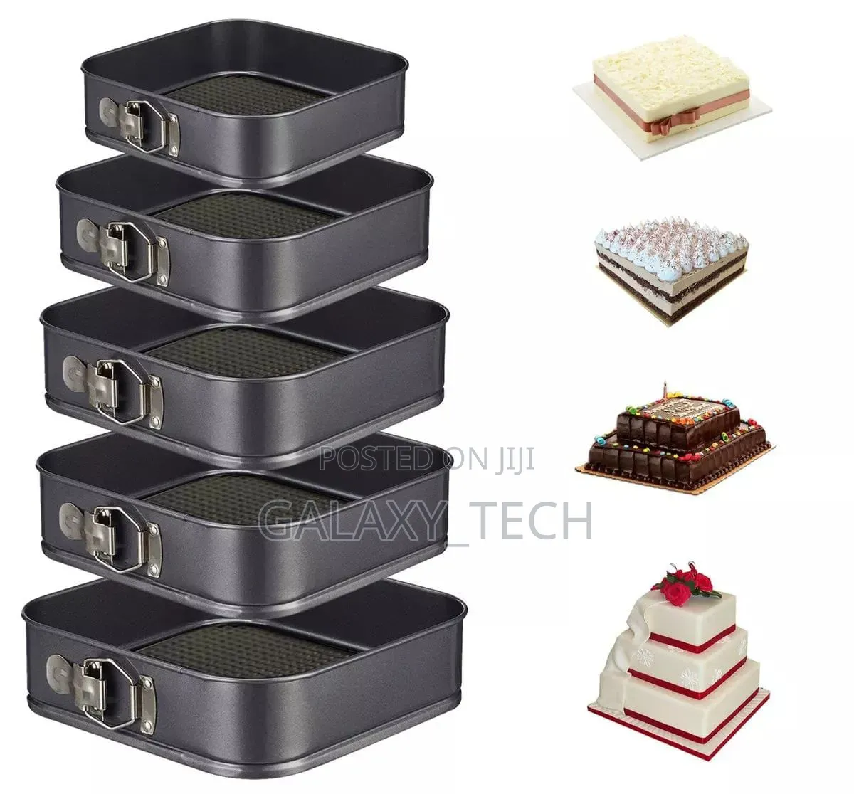 6pcs Nonstick Baking Tins Set With Removable Bottom