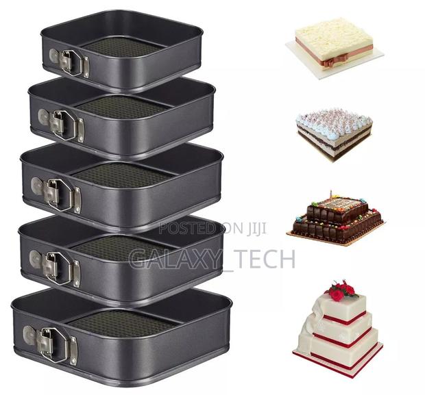6pcs Nonstick Baking Tins Set With Removable Bottom - thumbnail 2