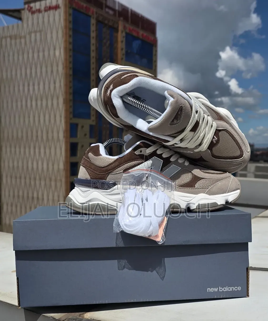 New Balance 9060 Mushroom Brown Beige Sneakers