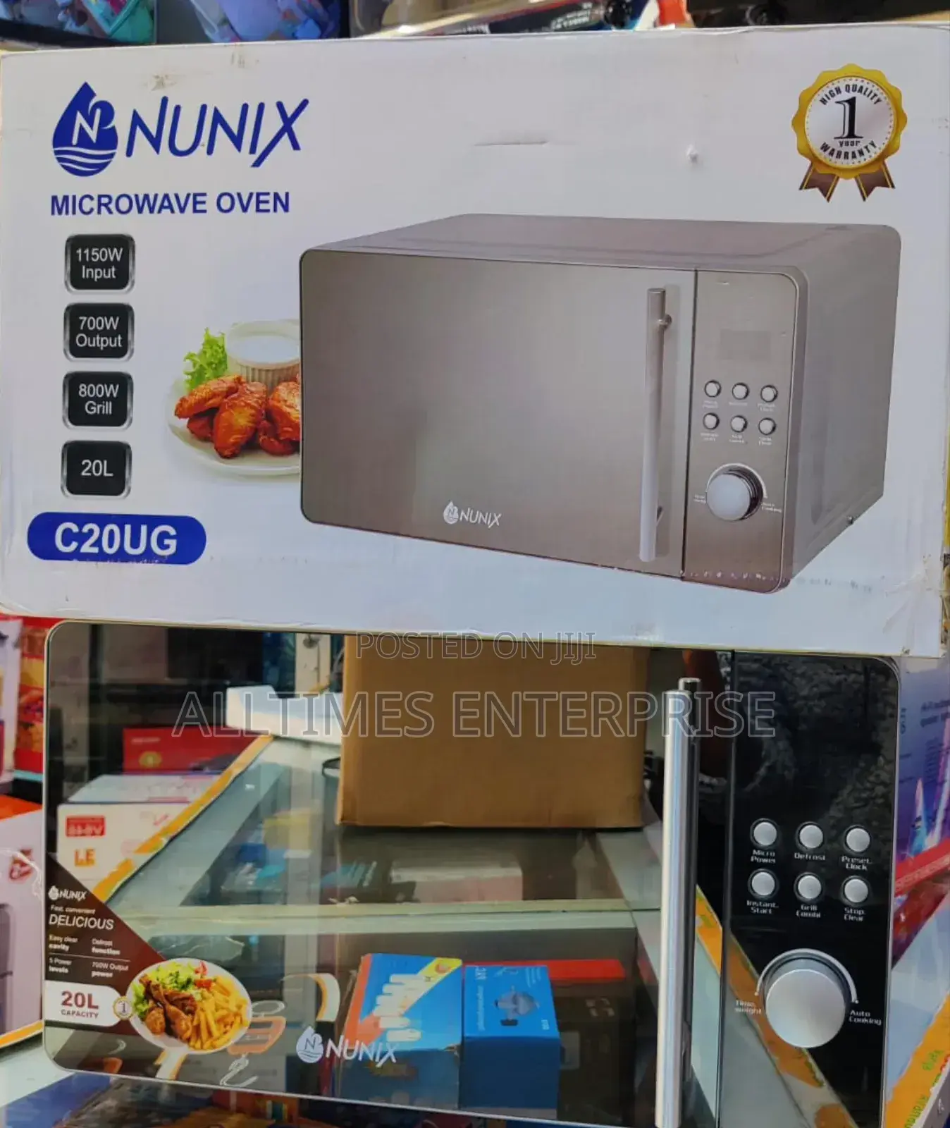 Nunix Microwave 20l Digital Glass Door With Grill