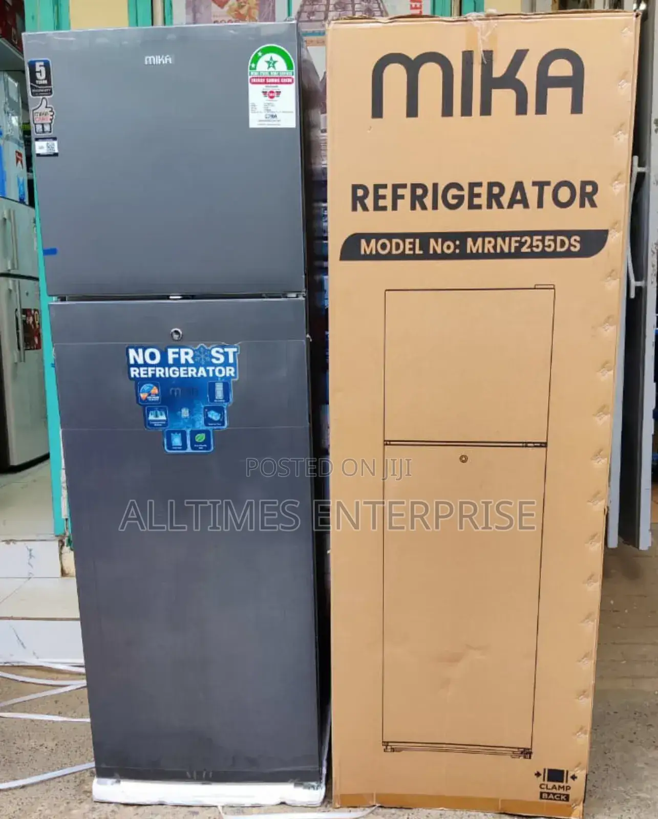 Mika 255litres Double Door Fridge No Frost
