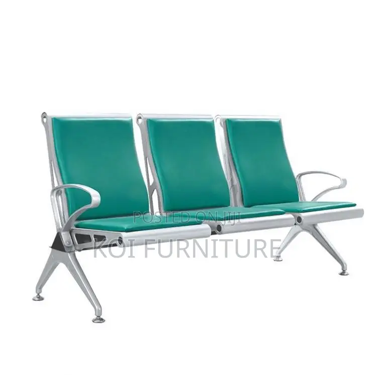 Office Benches; 3 Seaters Stainless Steel Hospital Waiting Room Bench