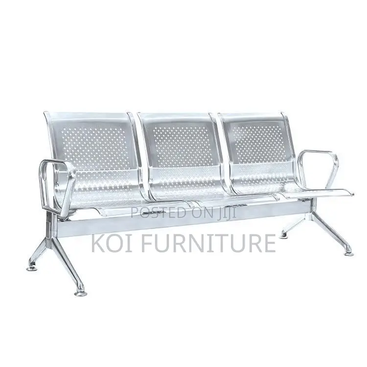 Office Benches; 3 Seaters Stainless Steel Hospital Waiting Room Bench