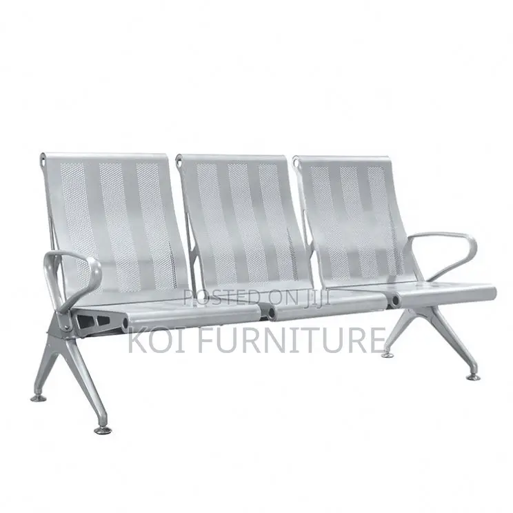 Office Benches; 3 Seaters Stainless Steel Hospital Waiting Room Bench