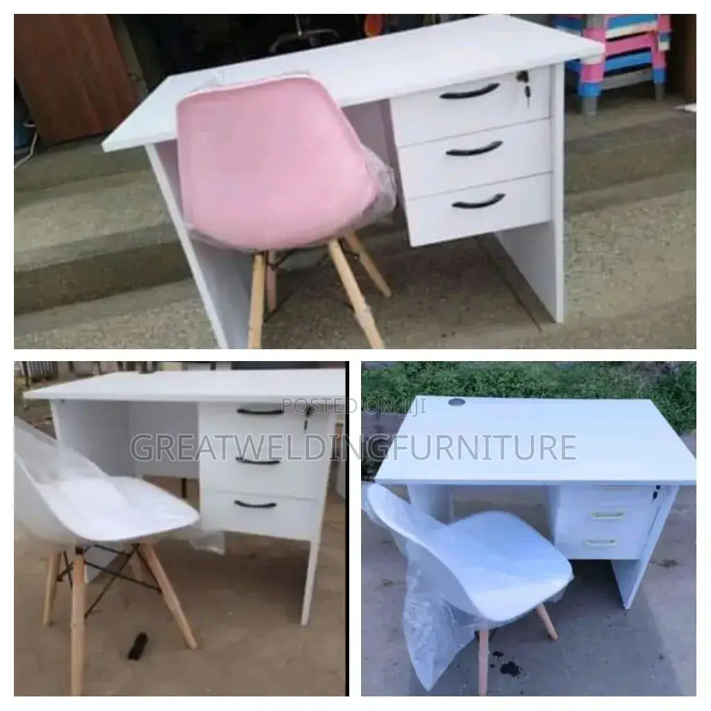 Unique Design Office Desk With Eames Chair With Wooden Legs