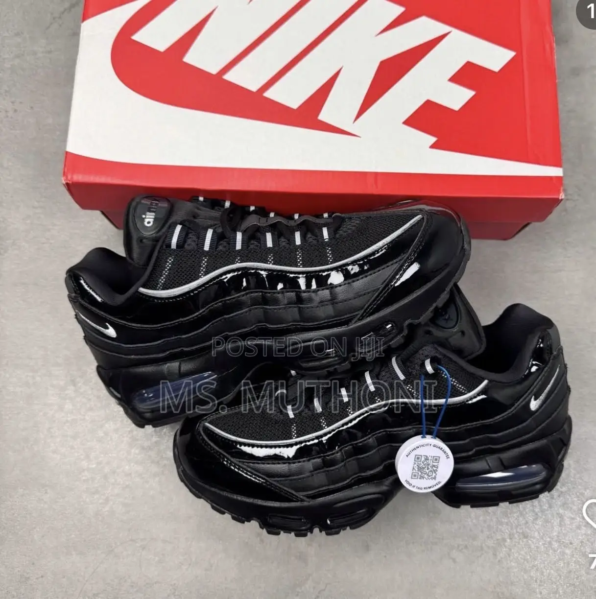 Og Quality Nike Airmax 95 Og“ Bubble Black Patent 