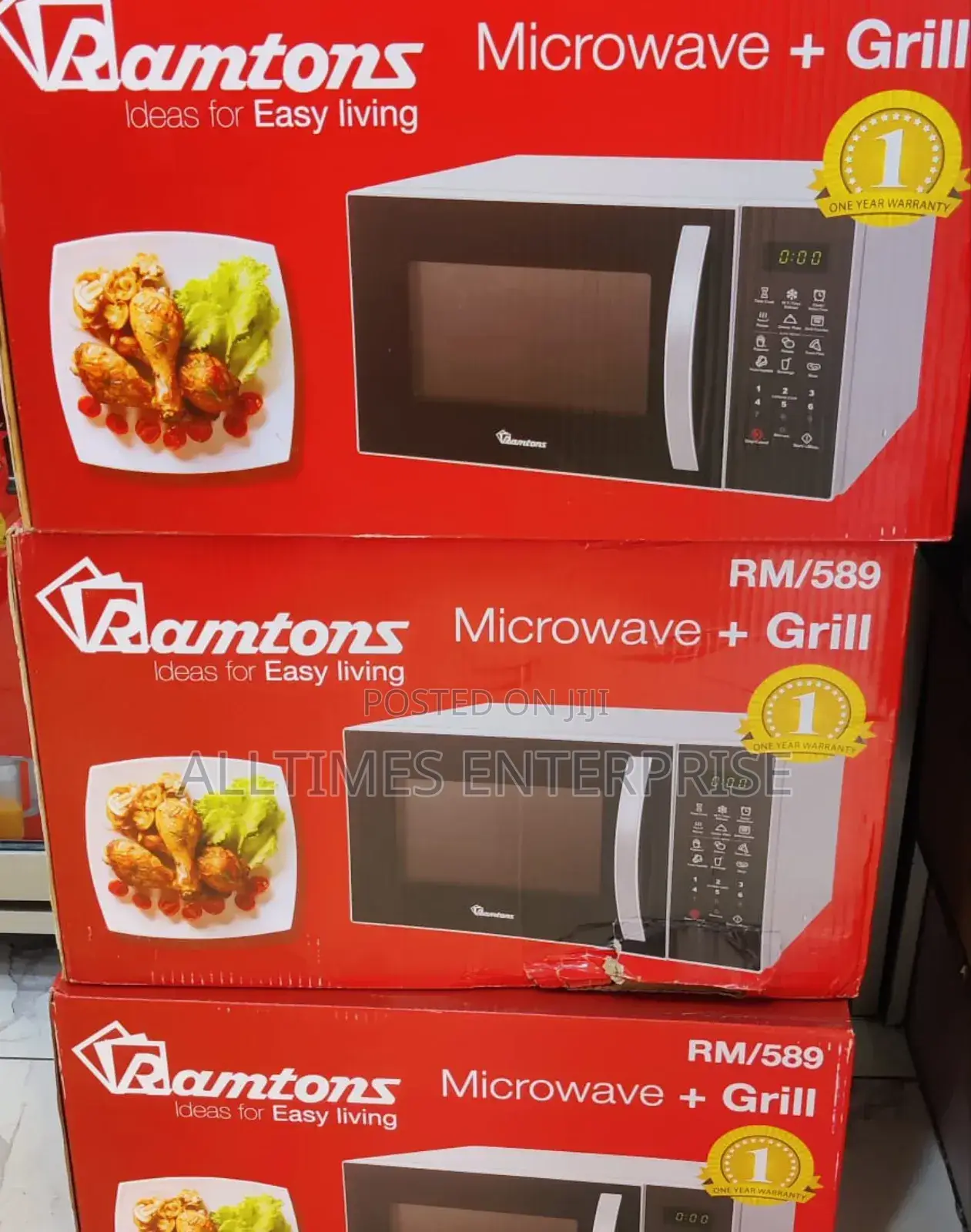 Ramtons 23litres Rm589 Microwave With Grill Rm589 (Silver)